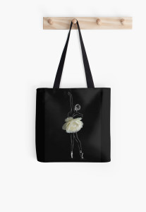 Flower ballerina shopping bag